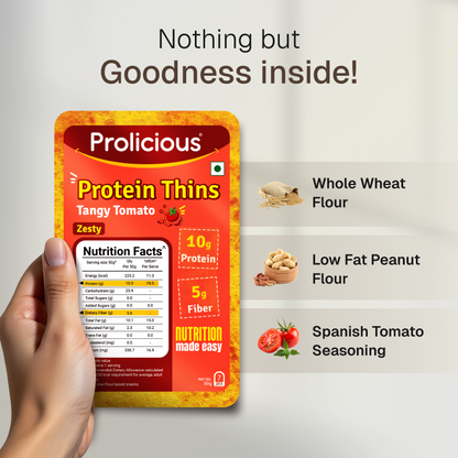 Tangy Tomato Protein Thins | 10g Natural Protein