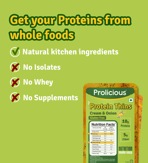 Gluten Free Cream & Onion Protein Thins | 50g