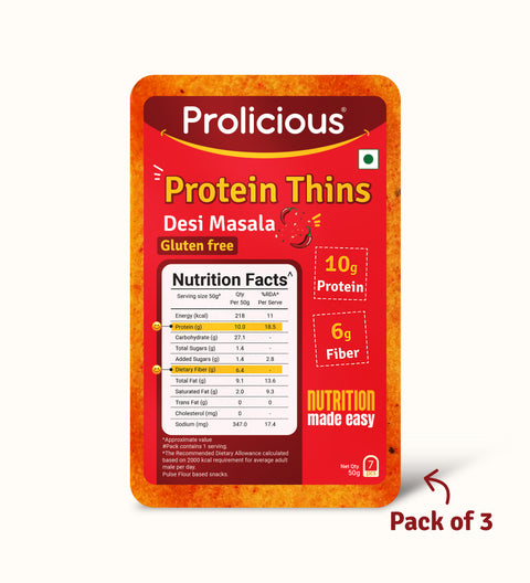 Desi Masala Protein Thins | 50g