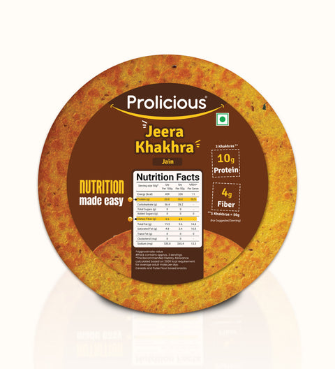 Prolicious Jeera Khakhra with 10g Protein & 4g Fiber