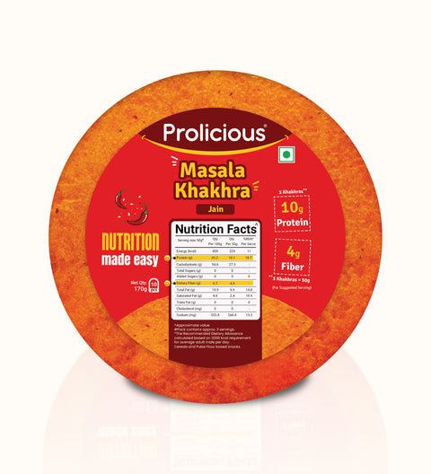 Prolicious Masala Khakhra with 10g Protein +4g Fiber