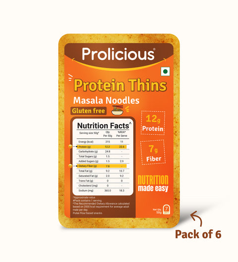 prolicious masala noodles gluten free thins 