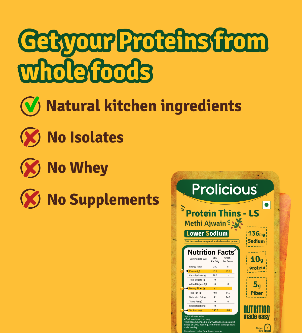prolicious methi ajwain lower sodium thins protein source
