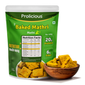 Baked Protein Mathri - Methi