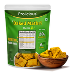Baked Protein Mathri - Methi