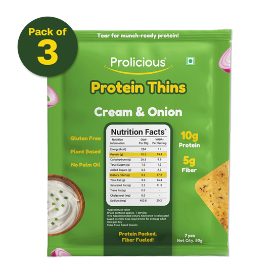 Gluten Free Cream & Onion Protein Thins