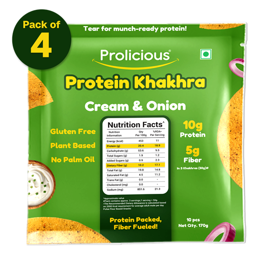 Gluten Free Cream & Onion Khakhra