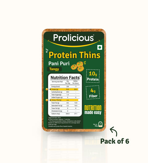 Protein  Thins pack of 6 - Pani Puri