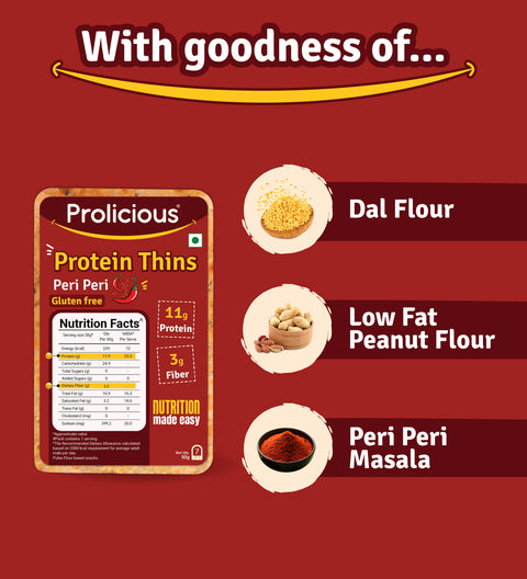 Peri Peri Protein Thins | 50g