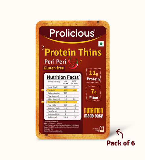 prolicious gluten free peri peri protein thins 