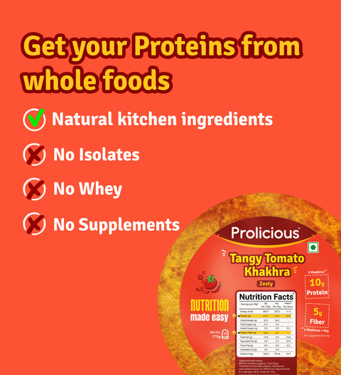 Prolicious Tangy Tomato Khakhra natural ingredients