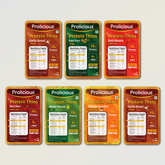 Assorted Protein Thins Combo | 10g Natural Protein | Pack of 7