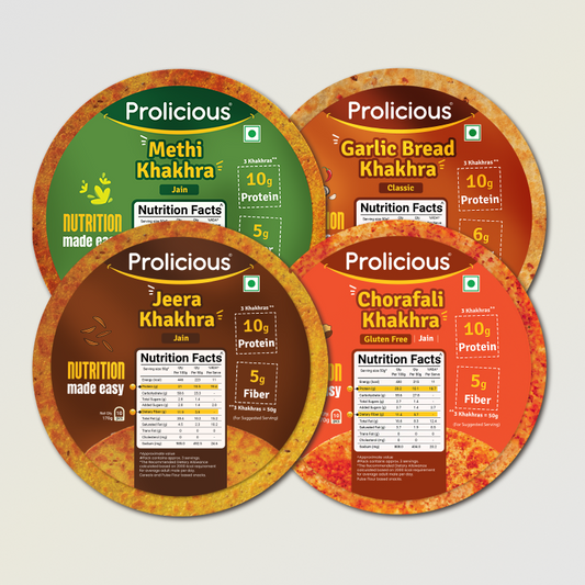 Best Seller Khakhra Combo | 10g Natural Protein | Pack of 4