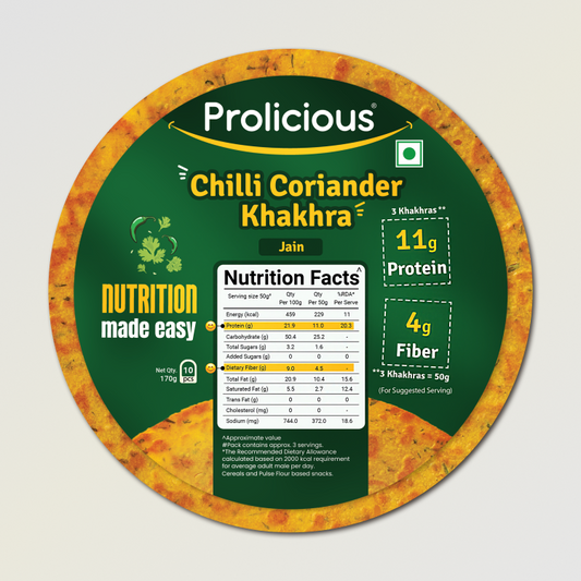 Chilli Coriander Khakhra | 10g Natural Protein