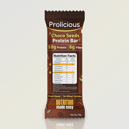 🎁 Choco Seeds Protein Bar | Single Pack | 10g Natural Protein