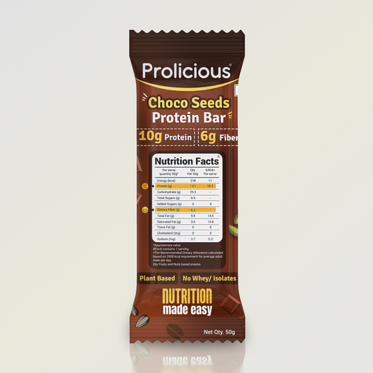 🎁 Choco Seeds Protein Bar | Single Pack | 10g Natural Protein