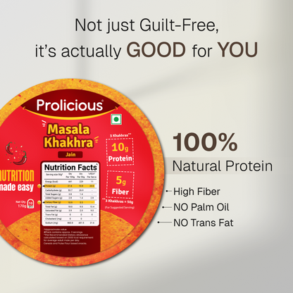 Classic Khakhra Combo | 10g Natural Protein | Pack of 5