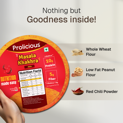 Classic Khakhra Combo | 10g Natural Protein | Pack of 5