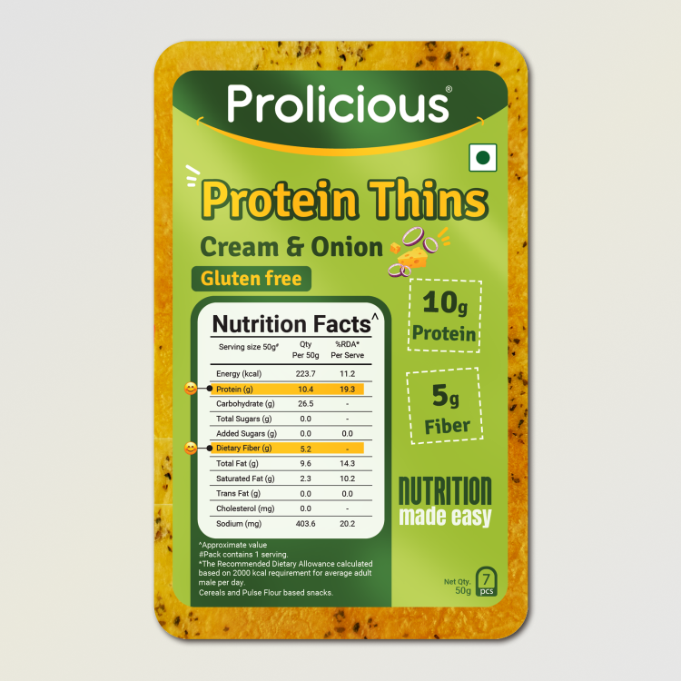 🎁 Cream & Onion Protein Thins | Single Pack