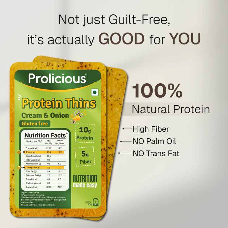 🎁 Cream & Onion Protein Thins | Single Pack