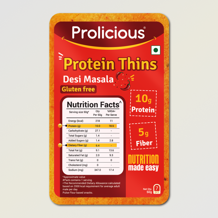 🎁 Desi Masala Protein Thins | Single Pack | 10g Natural Protein | Jain