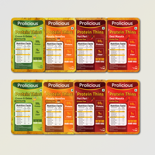 Ultimate Gluten Free Protein Thins Combo | 10g Natural Protein | Pack of 8