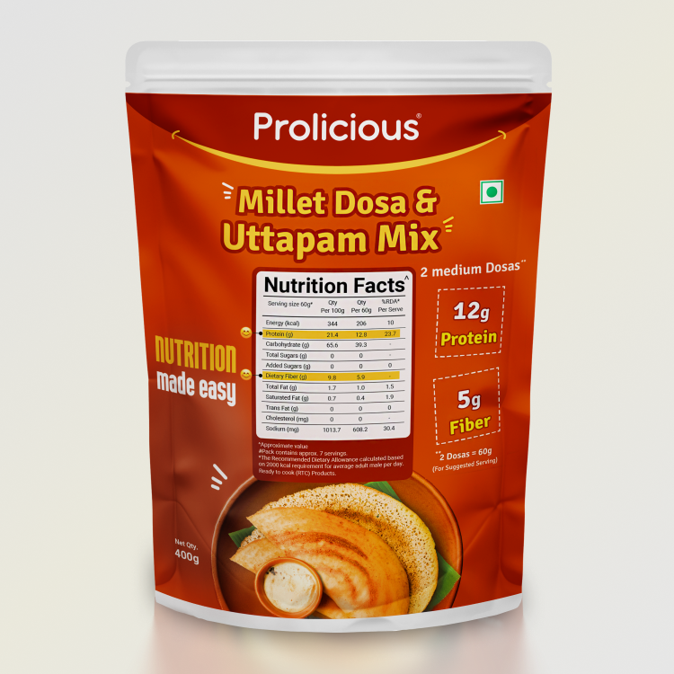 Millet Dosa & Uttapam Mix | 12g Natural Protein