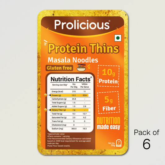 Masala Noodles Protein Thins | 10g Natural Protein | Gluten Free