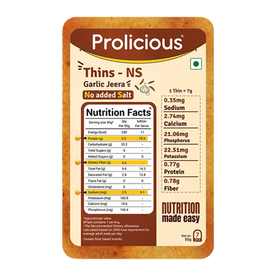 Garlic Jeera Thins | No Added Salt