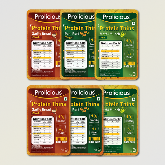 Protein Thins Combo | 10g Natural Protein | Pack of 6