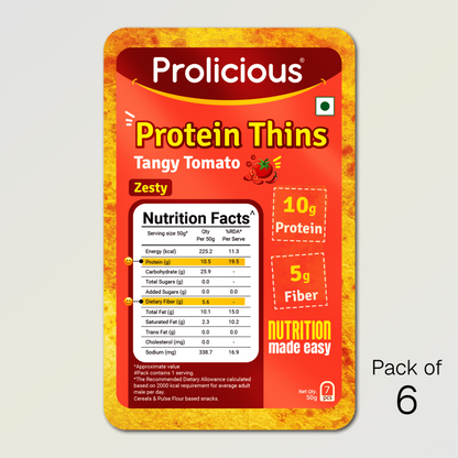 Tangy Tomato Protein Thins | 10g Natural Protein