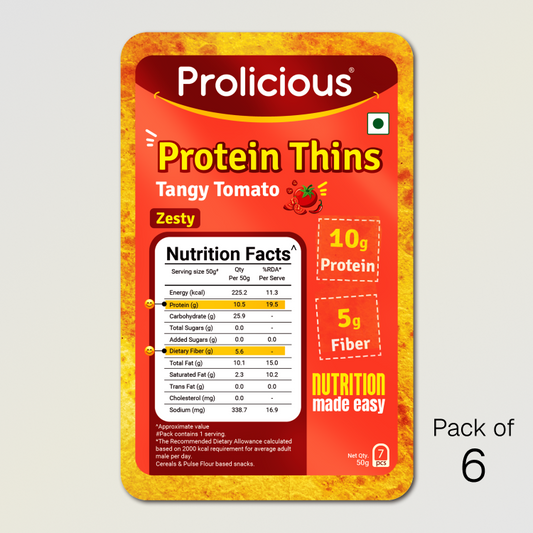 Tangy Tomato Protein Thins | 10g Natural Protein
