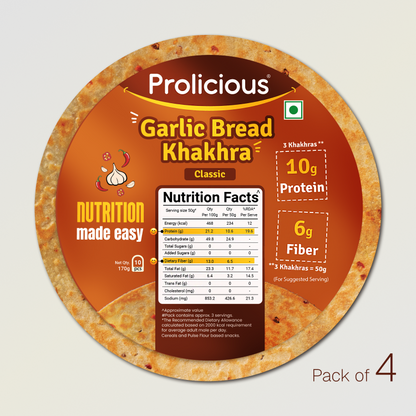 Garlic Bread Khakhra | 10g Natural Protein