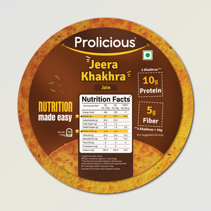 Jeera Khakhra | 10g Natural Protein | Jain