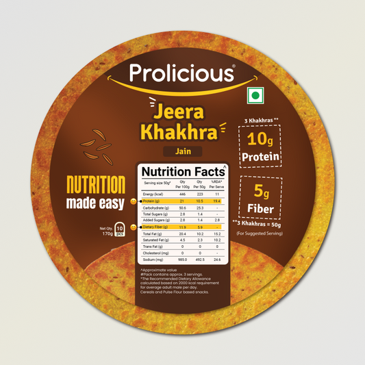 Jeera Khakhra | 10g Natural Protein | Jain