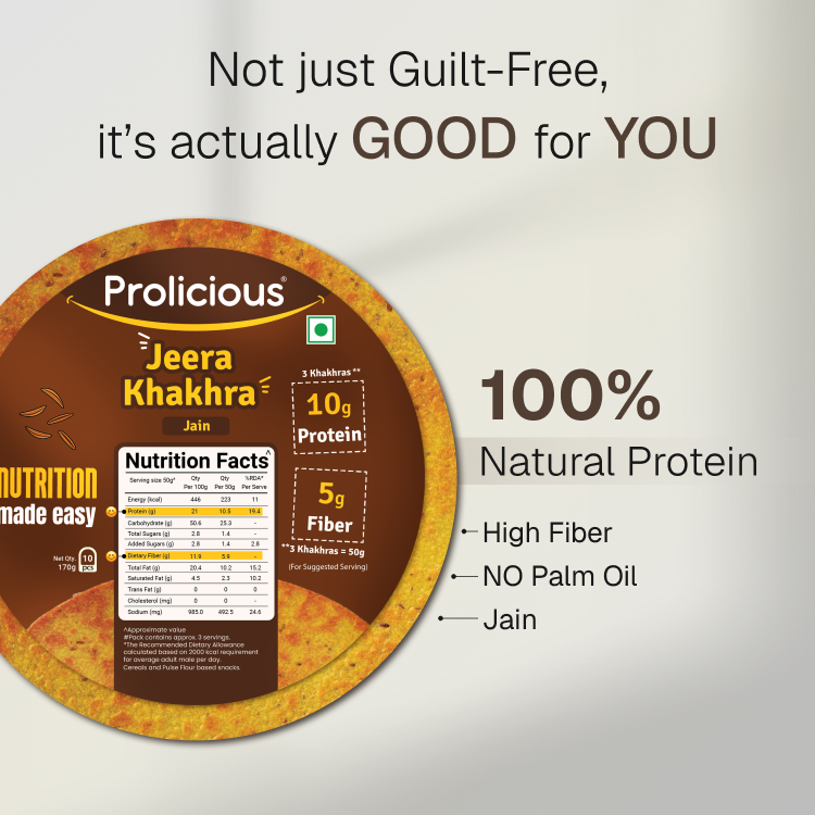 Jeera Khakhra | 10g Natural Protein | Jain