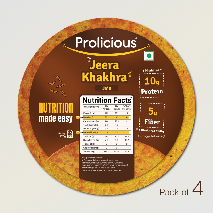 Jeera Khakhra | 10g Natural Protein | Jain