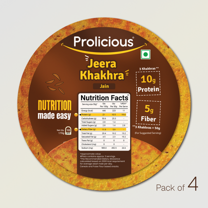 Jeera Khakhra | 10g Natural Protein | Jain