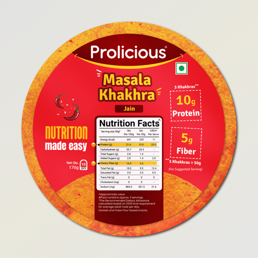 Masala Khakhra | 10g Natural Protein | Jain