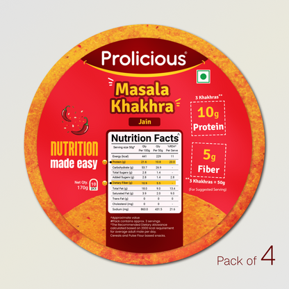 Masala Khakhra | 10g Natural Protein | Jain