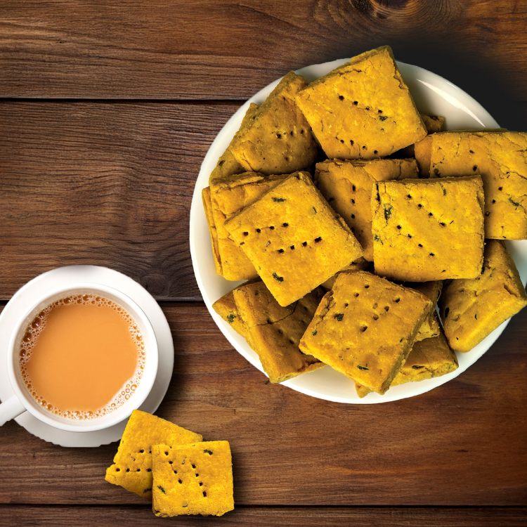 Baked Protein Mathri - Methi