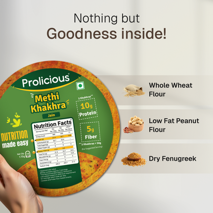 Methi Khakhra | 10g Natural Protein | Jain
