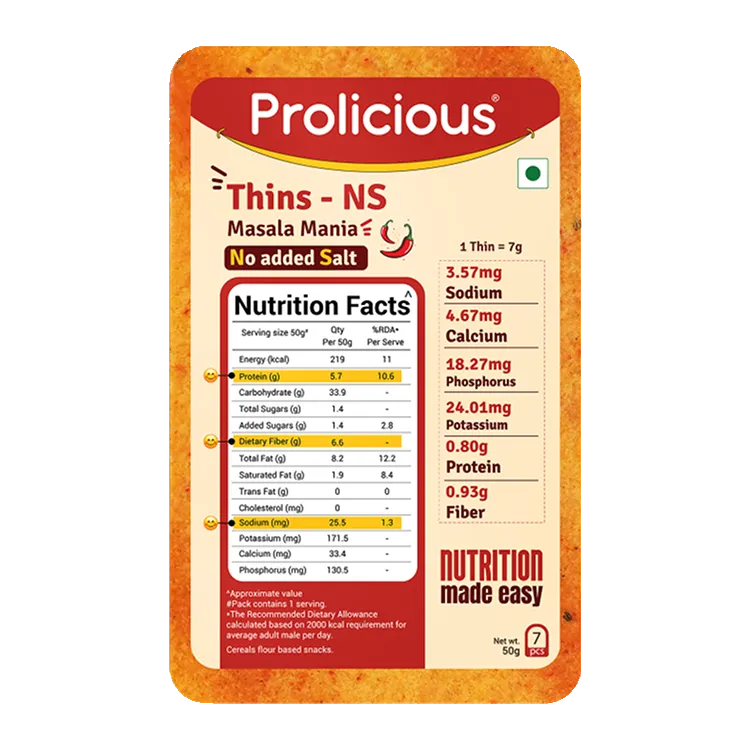 Masala Mania Thins | No Added Salt | Jain
