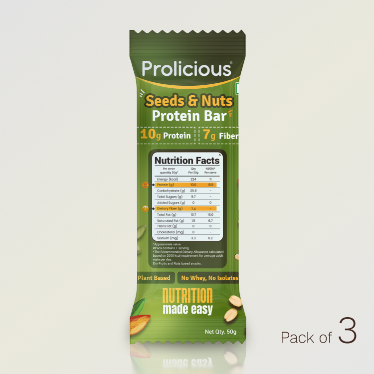 Seeds & Nuts Protein Bar | 10g Natural Protein