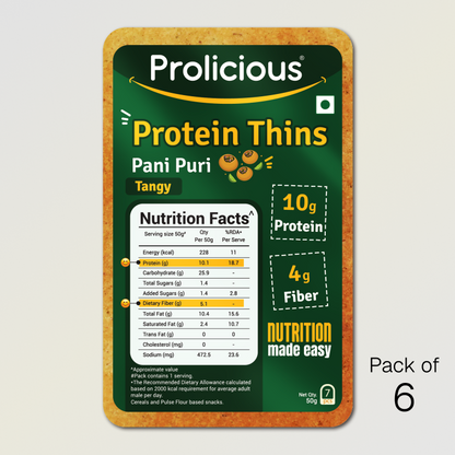 Pani Puri Protein Thins | 10g Natural Protein