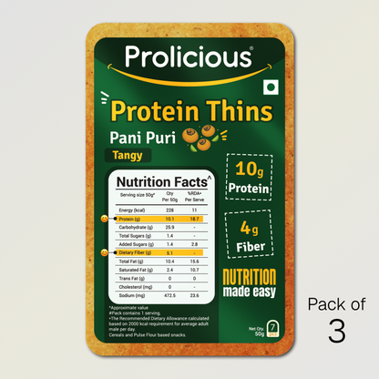 Pani Puri Protein Thins | 10g Natural Protein