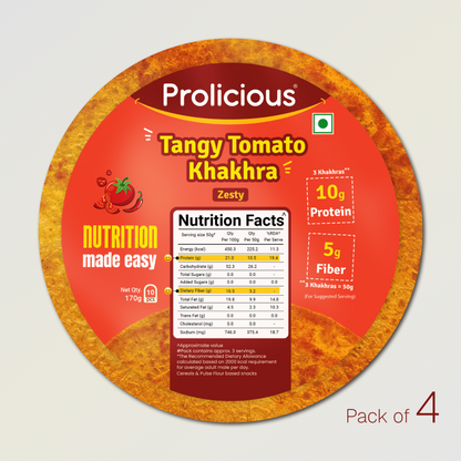 Tangy Tomato Khakhra | 10g Natural Protein