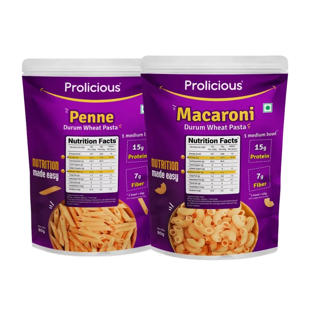 High Protein Pasta Combo- Macaroni & Penne (Pack of 2)